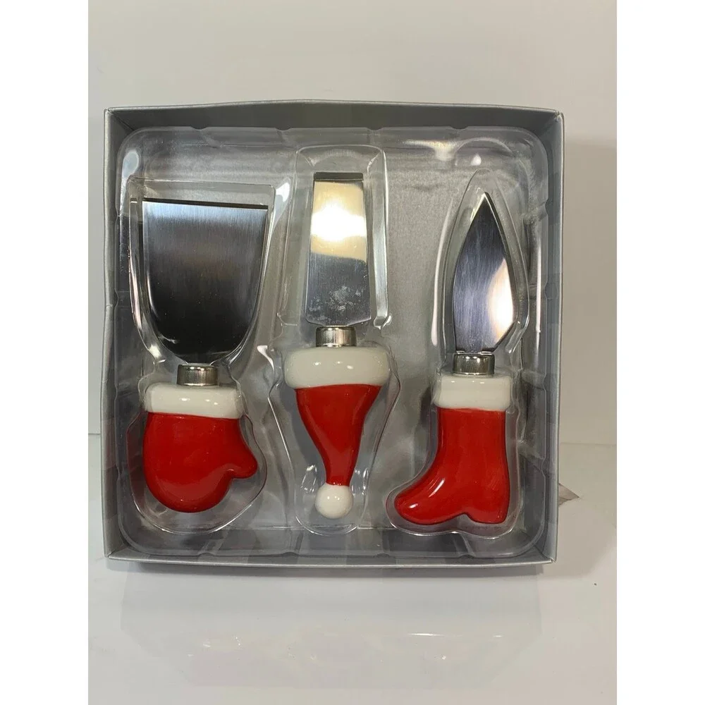 Dept 56 Christmas cheese spreaders